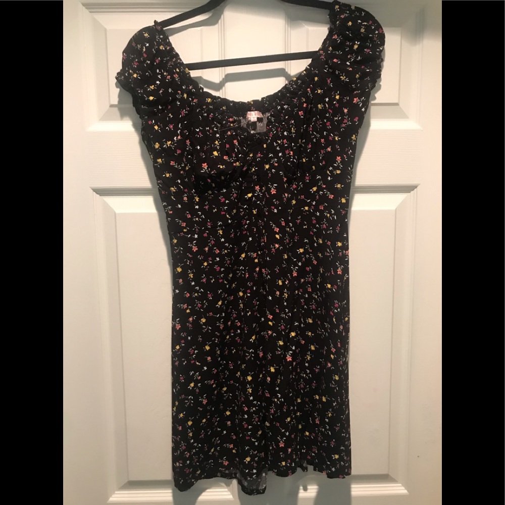 Black floral dress